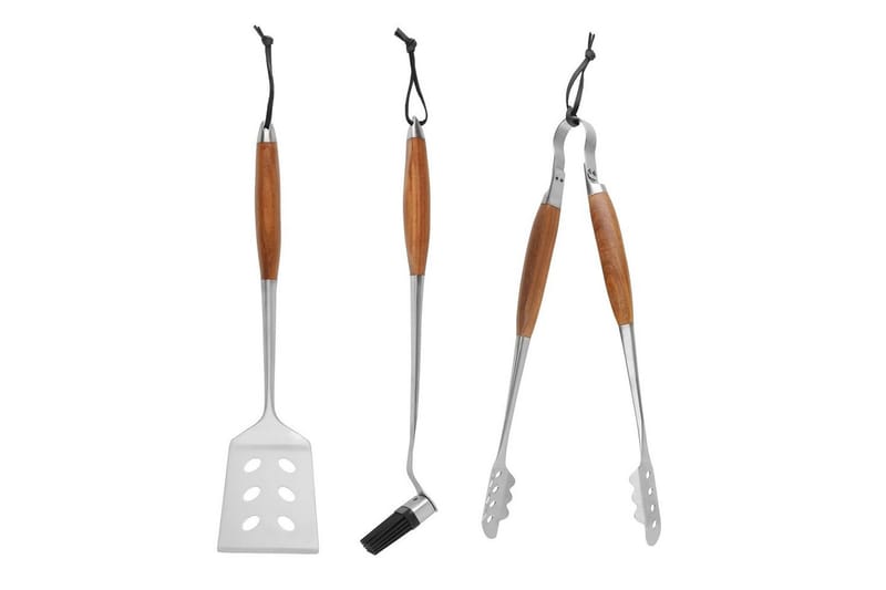 Grillsæt Mustang 3 dele, Brun||Sølv