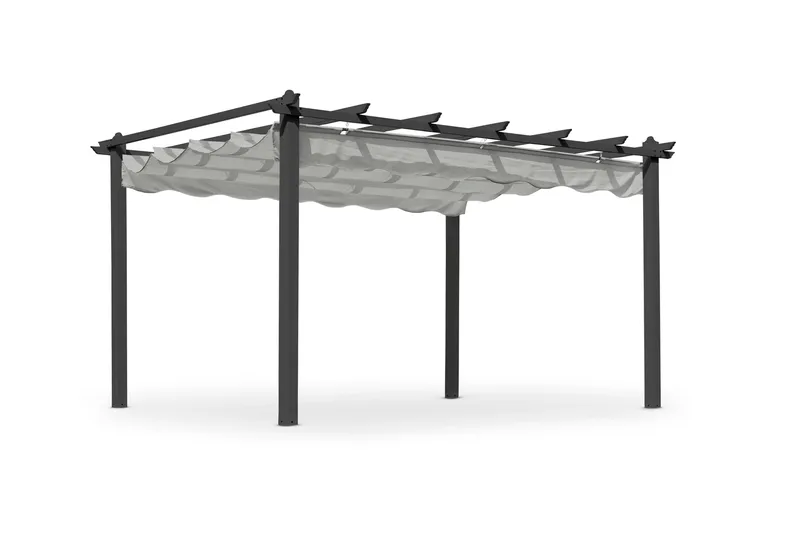Hillerstorp Skanör Pergola 300 x 400 cm, Sort/Hvid