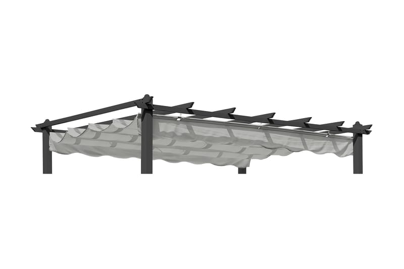 Pergolatag Hillerstorp Skanör 300 x 400 cm - Grå - Havemøbler - Solafskærmning - Pergola