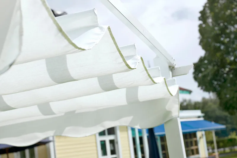 Pergolatag Hillerstorp Skanör 300 x 400 cm - Hvid - Havemøbler - Solafskærmning - Pergola