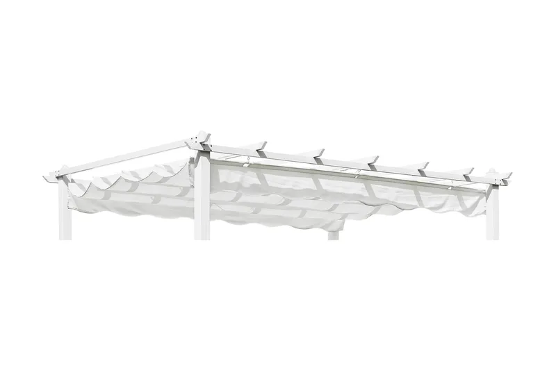 Pergolatag Hillerstorp Skanör 300 x 400 cm - Hvid - Havemøbler - Solafskærmning - Pergola