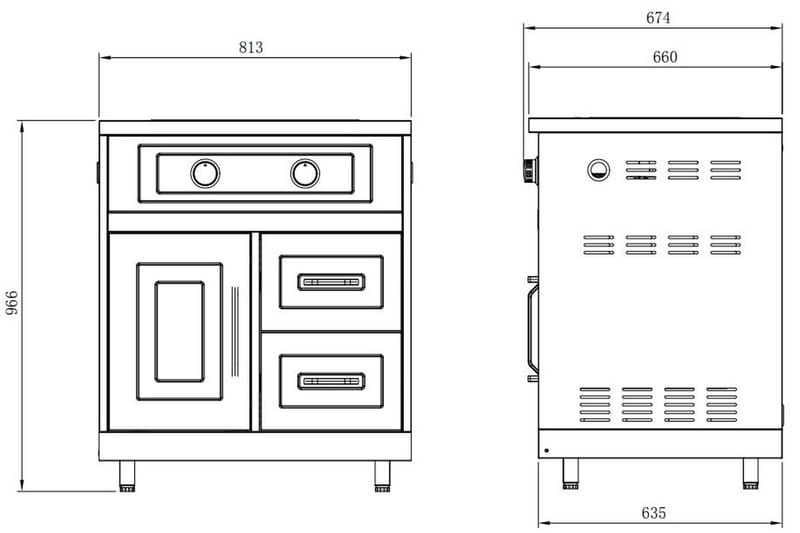 Inox Range - Modul med sidebrænder - Myoutdoorkitchen - Have - Grill - Grill tilbehør