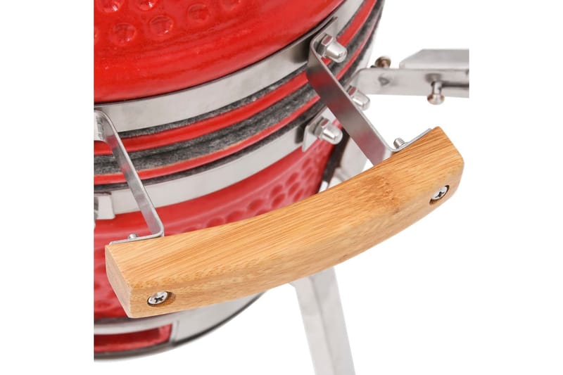 Kamado-røgegrill 76 cm keramisk - Rød - Grill tilbehør - Rygeovne & rygegriller