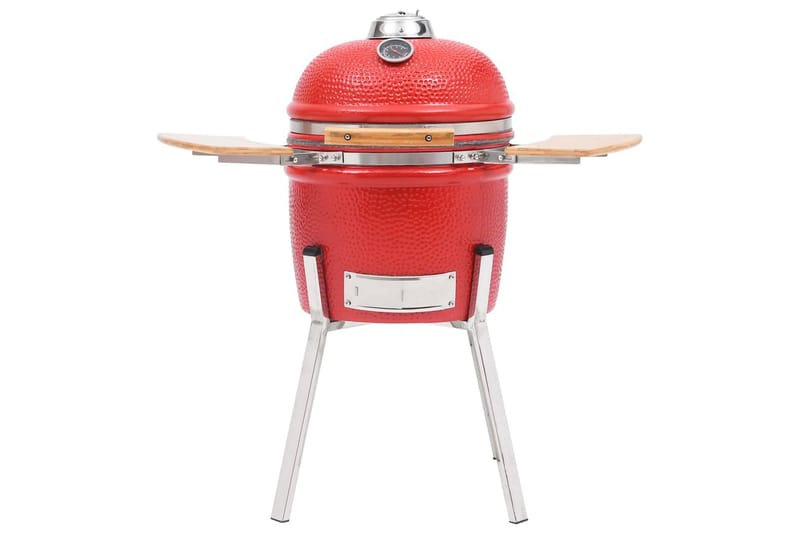 Kamado-røgegrill 81 cm keramisk - Rød - Grill tilbehør - Rygeovne & rygegriller