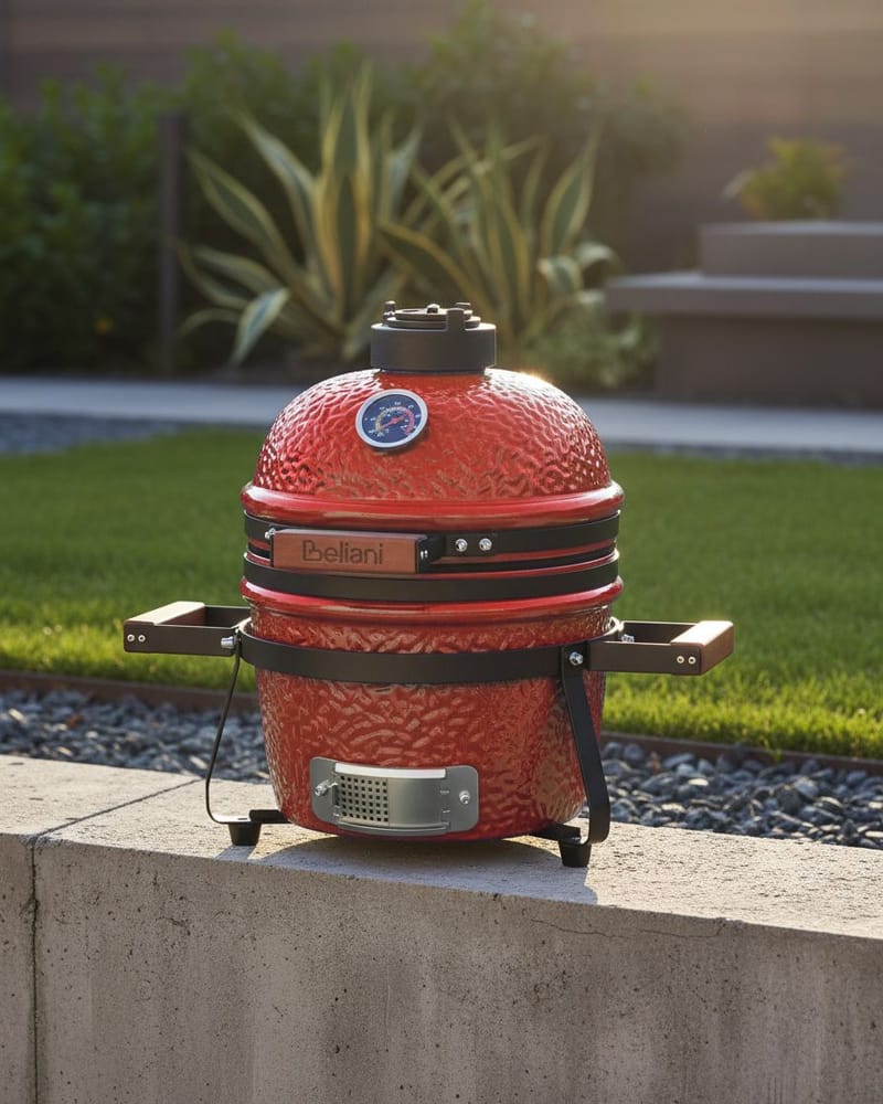 Kamado kulgrill keramik - Rød - Have - Grill - Kulgrille - Kuglegriller
