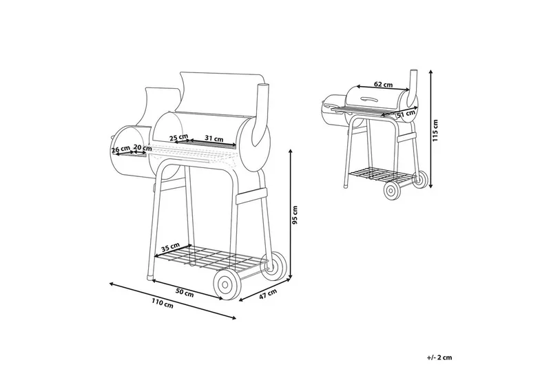 Kolgrill Beliani Satah Black - Have - Grill - Kulgrille