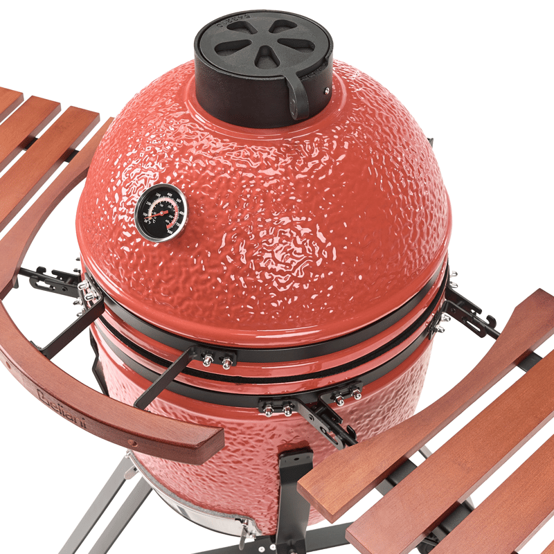 Kulgrill Kamado Keramik - Rød/Sort/Brun - Have - Grill - Kulgrille - Kuglegriller