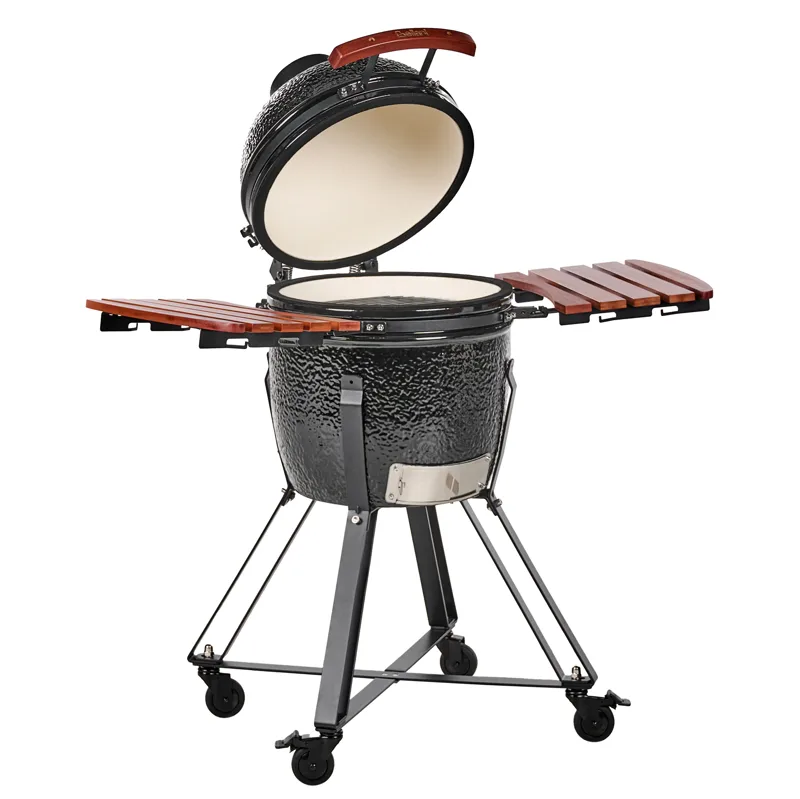 Kulgrill Kamado Keramik, Sort/brun