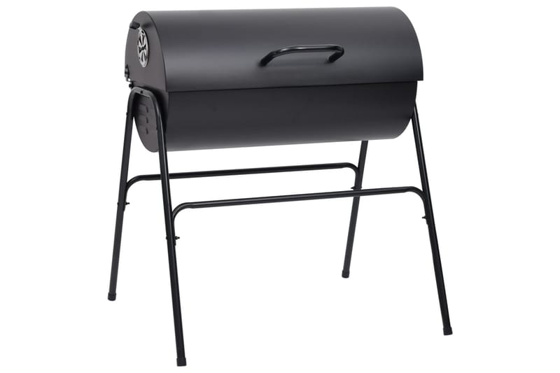 tøndegrill med 2 grillriste 80x95x90 cm stål sort - Sort - Have - Grill - Kulgrille