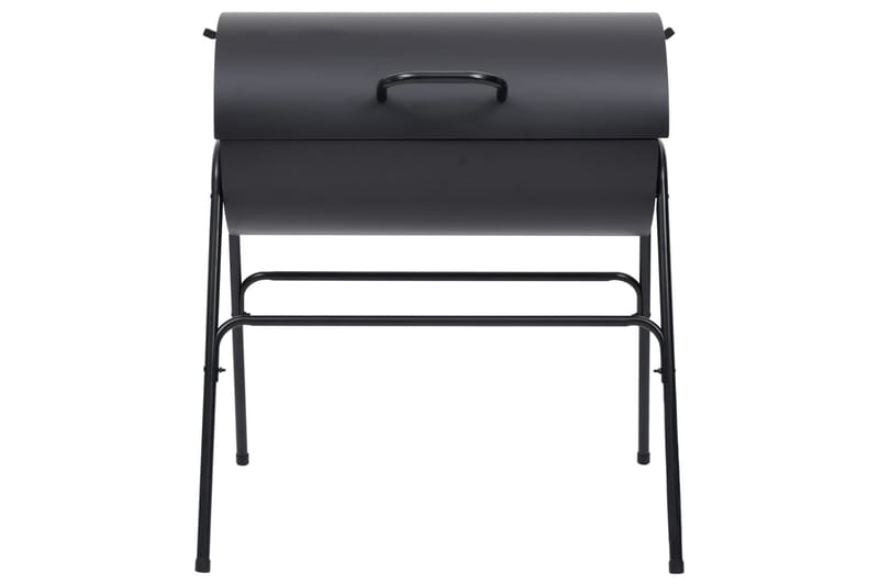 tøndegrill med 2 grillriste 80x95x90 cm stål sort - Sort - Kulgrille - Grilltønder