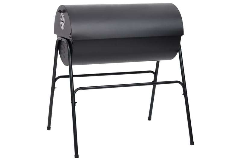 tøndegrill med 2 grillriste 80x95x90 cm stål sort - Sort - Have - Grill - Kulgrille