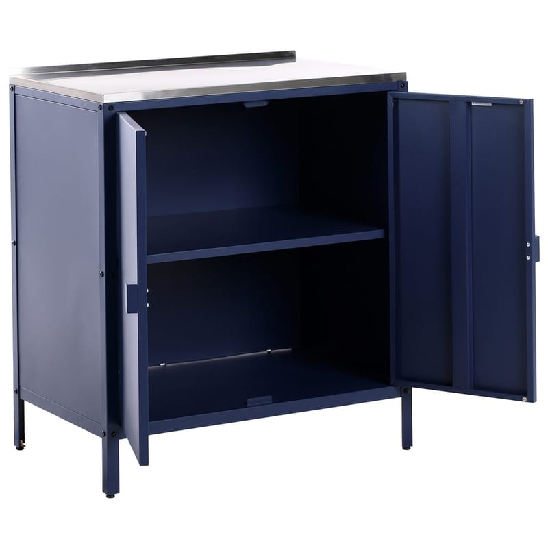 2-delt udekøkken med vask Vilama - Blå, Sølv - Have - Grill - Udekøkken - Komplette udekøkkener