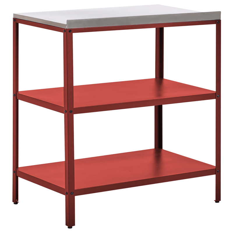 2-delt udekøkken med vask Vilama Stål - Rød/Sølv - Have - Grill - Udekøkken - Komplette udekøkkener