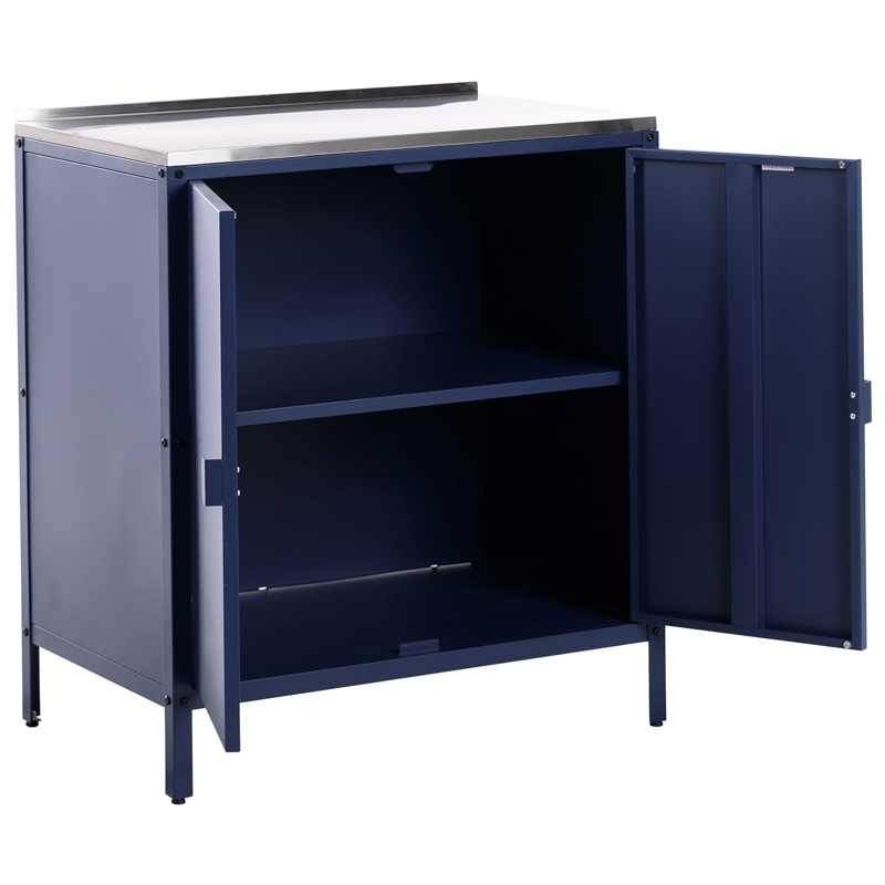 2-delt udekøkken Vilama Stål - Blå/Sølv - Have - Grill - Udekøkken - Komplette udekøkkener