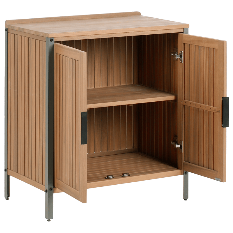 3-delt udekøkken med vask Ivrea akacietræ - Brun/Grå/Sort - Have - Grill - Udekøkken - Komplette udekøkkener