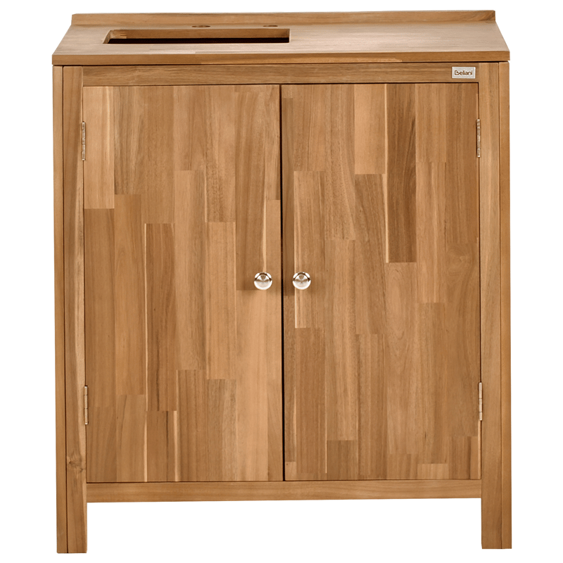 3-delt udekøkken med vask Venosa akacietræ - Brun/Sølv/Sort - Have - Grill - Udekøkken - Komplette udekøkkener