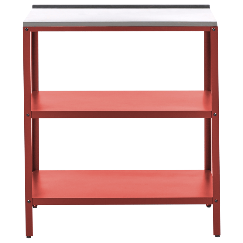 3-delt udekøkken med vask Vilama Stål - Rød/Sølv - Have - Grill - Udekøkken - Komplette udekøkkener