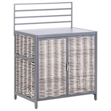 4-delt udekøkken med vask Mirador kunstflet - Grå/Beige - Have - Grill - Udekøkken - Komplette udekøkkener