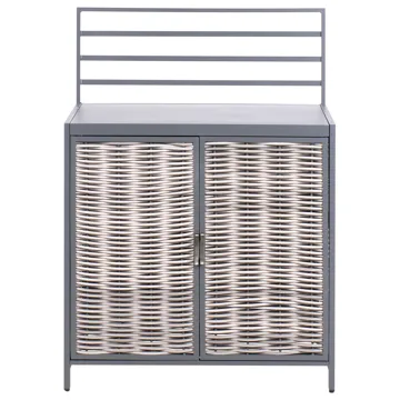 4-delt udekøkken med vask Mirador kunstflet - Grå/Beige - Have - Grill - Udekøkken - Komplette udekøkkener