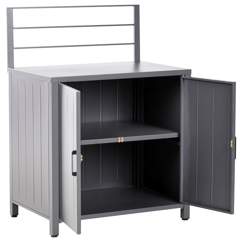 4-delt udekøkken med vask Viggiano - Grå - Have - Grill - Udekøkken - Komplette udekøkkener