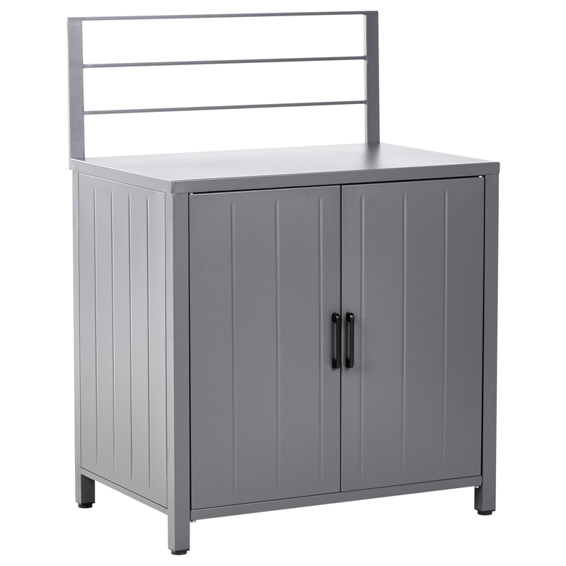 4-delt udekøkken med vask Viggiano - Grå - Have - Grill - Udekøkken - Komplette udekøkkener