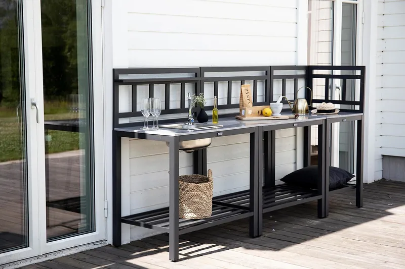 Atlantis Midterdel til Udekøkken 90x60 cm Sort - Venture Home - Have - Grill - Udekøkken - Byg dit eget udekøkken