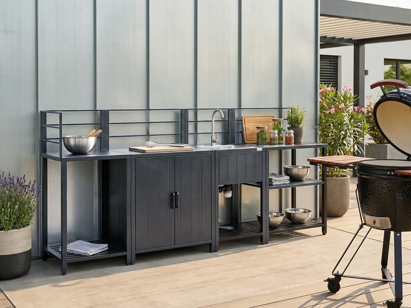 Havekøkken Viggiano - grafitgrå - Have - Grill - Udekøkken - Komplette udekøkkener