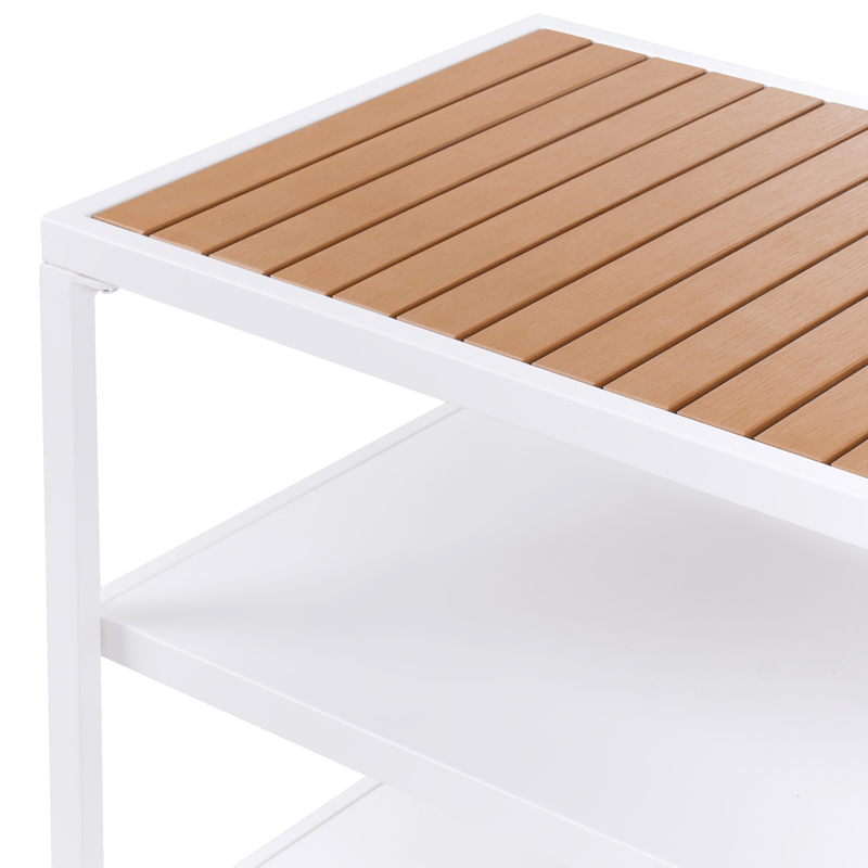 Køkkenø med vask til udendørs brug Avetrana - Hvid/Brun - Have - Grill - Udekøkken - Komplette udekøkkener