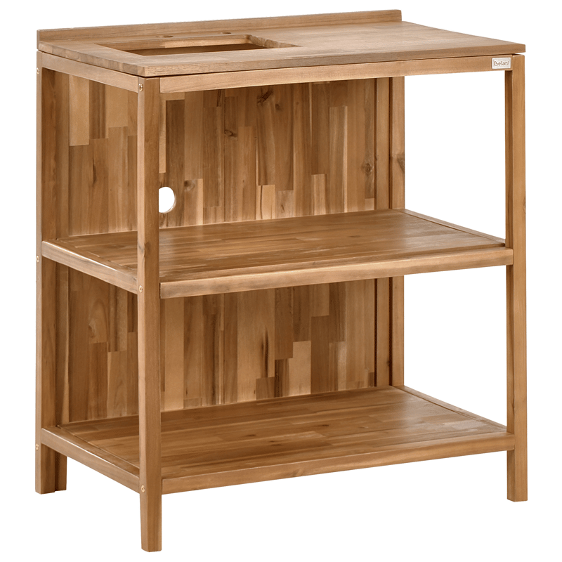 Køkkenø med vask til udendørs brug Venosa akacietræ Brun/ - Brun/Sort - Have - Grill - Udekøkken - Komplette udekøkkener