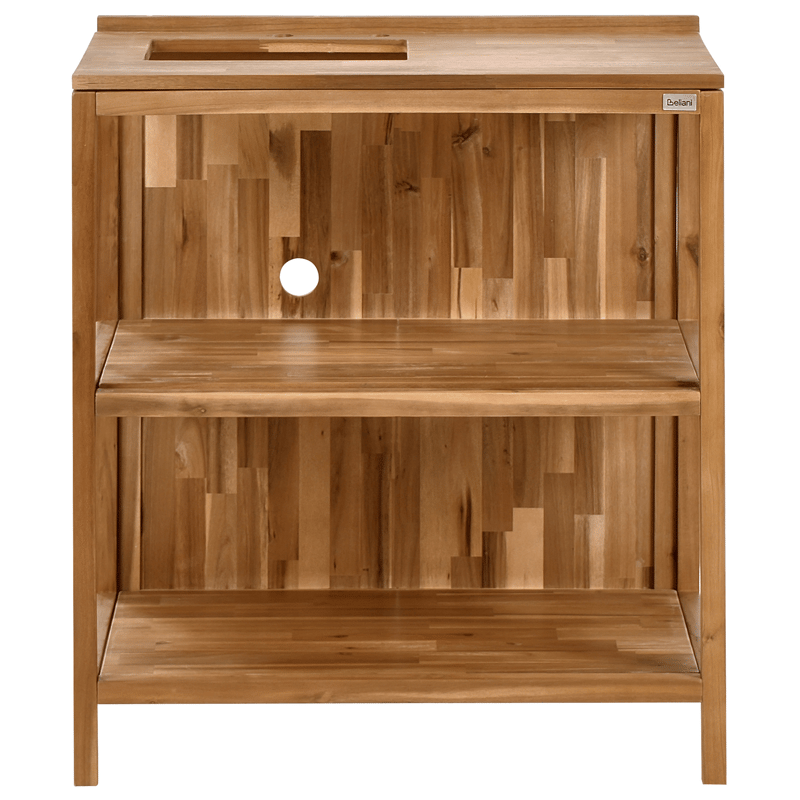 Køkkenø med vask til udendørs brug Venosa akacietræ - Brun/Sølv - Have - Grill - Udekøkken - Komplette udekøkkener