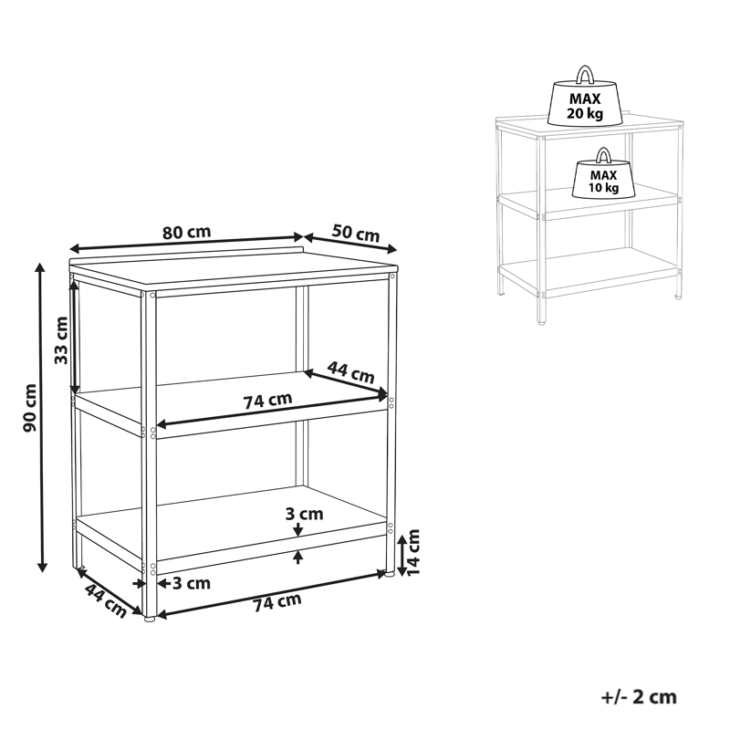 Køkkenø til udendørs brug Vilama - Rød/Sølv - Have - Grill - Udekøkken - Komplette udekøkkener