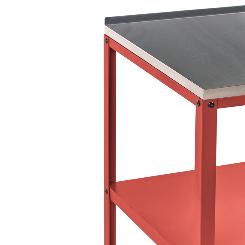 Køkkenø til udendørs brug Vilama - Rød/Sølv - Have - Grill - Udekøkken - Komplette udekøkkener