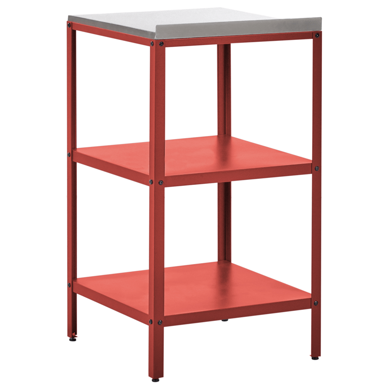 Køkkenø til udendørs brug Vilama Stål - Rød/Sølv - Have - Grill - Udekøkken - Komplette udekøkkener