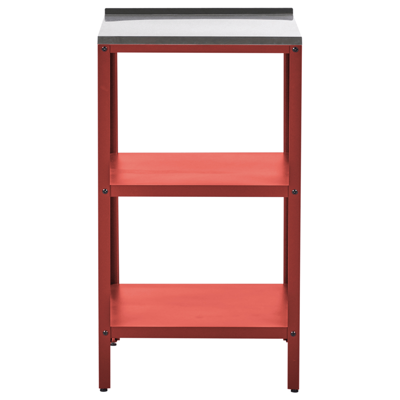 Køkkenø til udendørs brug Vilama Stål - Rød/Sølv - Have - Grill - Udekøkken - Komplette udekøkkener