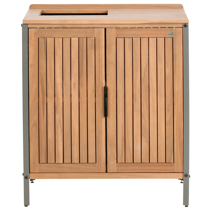 Køkkenskab med vask til udendørs brug Ivrea akacietræ - Brun/Grå/Sort - Have - Grill - Udekøkken - Komplette udekøkkener