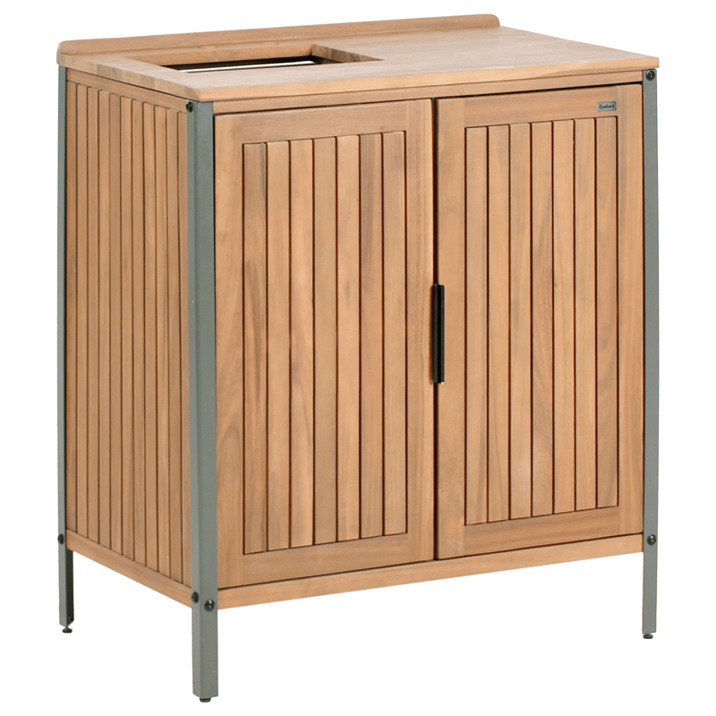 Køkkenskab med vask til udendørs brug Ivrea akacietræ - Brun/Sølv/Grå - Have - Grill - Udekøkken - Komplette udekøkkener