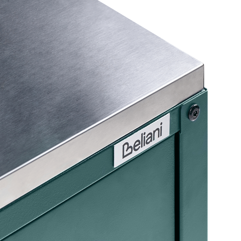 Køkkenskab med vask til udendørs brug Maenza Stål - Grøn/Sort - Have - Grill - Udekøkken - Komplette udekøkkener