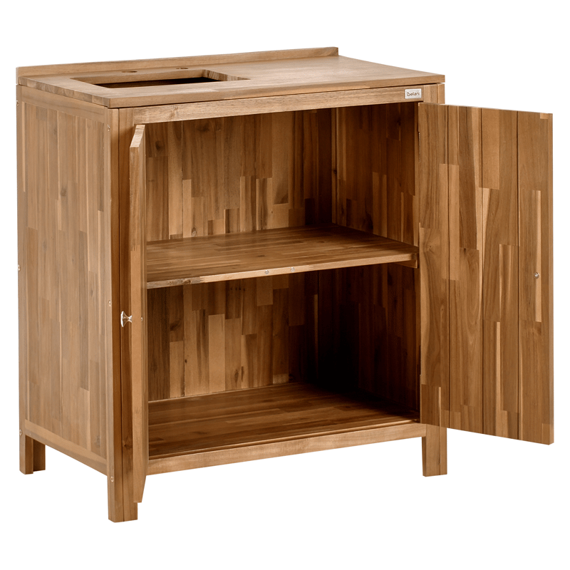 Køkkenskab med vask til udendørs brug Venosa akacietræ - Brun/Sølv - Have - Grill - Udekøkken - Komplette udekøkkener