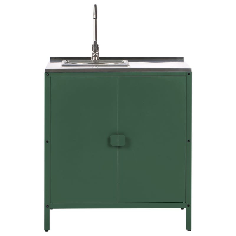 Køkkenskab med vask Vilama - Grøn, Sølv - Have - Grill - Udekøkken - Komplette udekøkkener