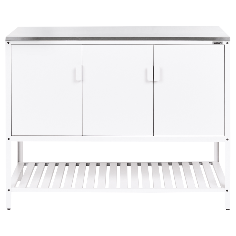 Køkkenskab til udendørs brug Maenza - Hvid/Sølv - Have - Grill - Udekøkken - Komplette udekøkkener