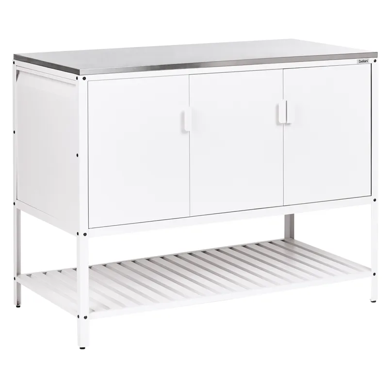 Køkkenskab til udendørs brug Maenza, Hvid/Sølv