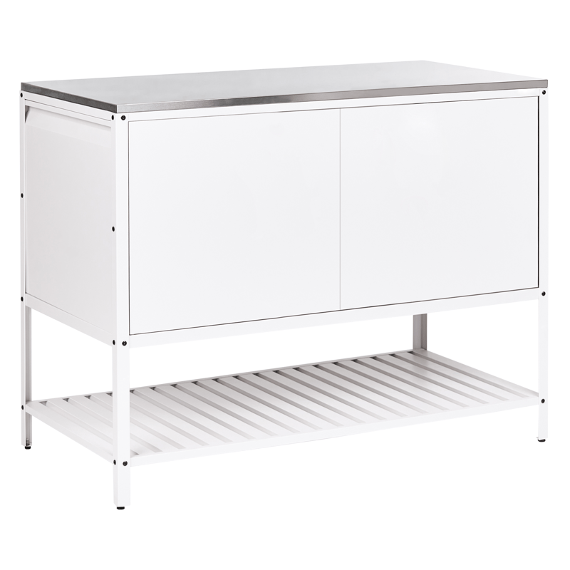 Køkkenskab til udendørs brug Maenza - Hvid/Sølv - Have - Grill - Udekøkken - Komplette udekøkkener