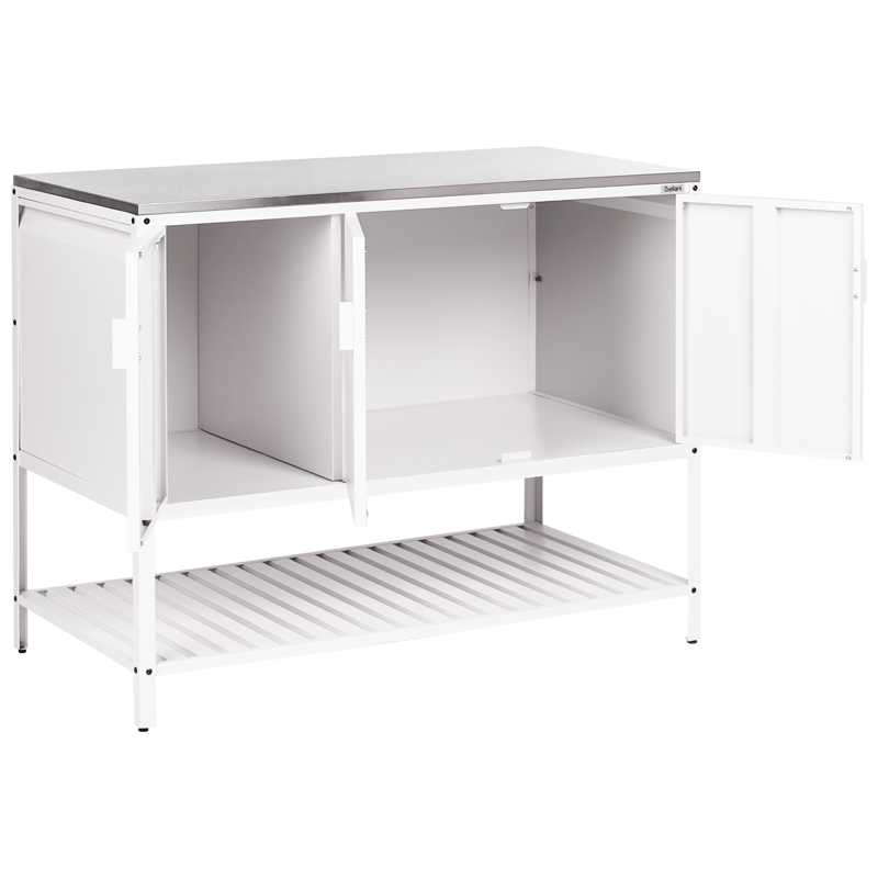 Køkkenskab til udendørs brug Maenza - Hvid/Sølv - Have - Grill - Udekøkken - Komplette udekøkkener