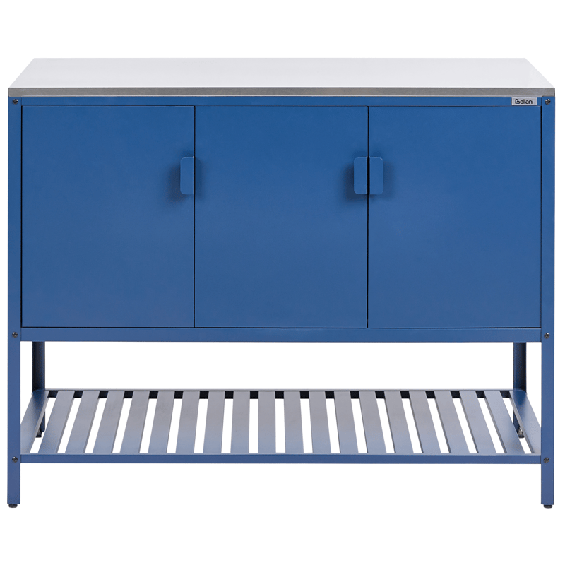 Køkkenskab til udendørs brug Maenza Stål - Blå/Sølv - Have - Grill - Udekøkken - Komplette udekøkkener