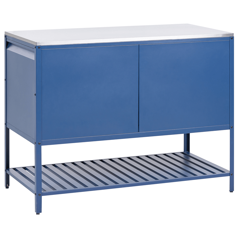 Køkkenskab til udendørs brug Maenza Stål - Blå/Sølv - Have - Grill - Udekøkken - Komplette udekøkkener