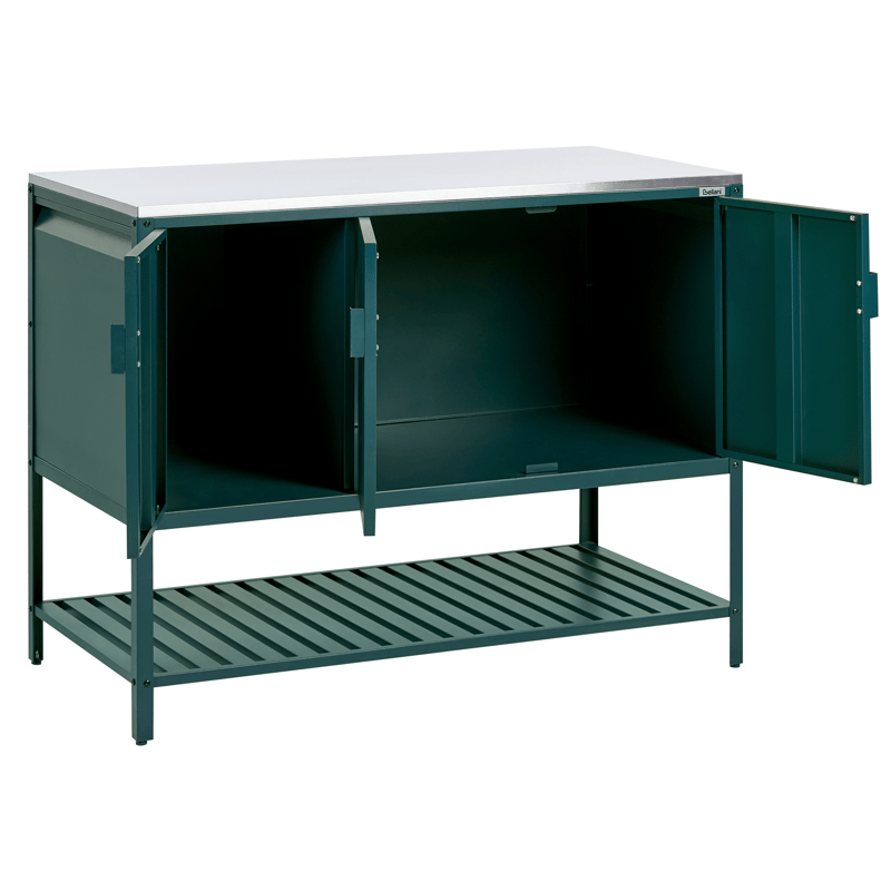 Køkkenskab til udendørs brug Maenza Stål - Grøn/Sølv - Have - Grill - Udekøkken - Komplette udekøkkener