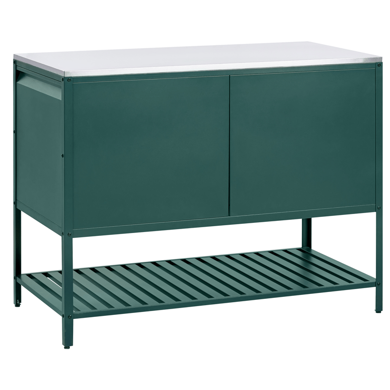 Køkkenskab til udendørs brug Maenza Stål - Grøn/Sølv - Have - Grill - Udekøkken - Komplette udekøkkener