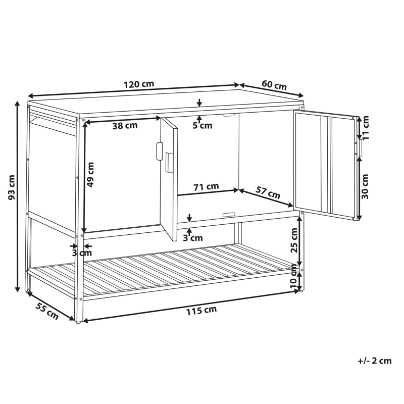 Køkkenskab til udendørs brug Maenza Stål - Grøn/Sølv - Have - Grill - Udekøkken - Komplette udekøkkener