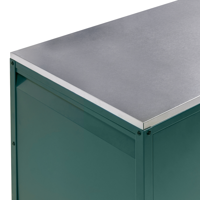 Køkkenskab til udendørs brug Maenza Stål - Grøn/Sølv - Have - Grill - Udekøkken - Komplette udekøkkener