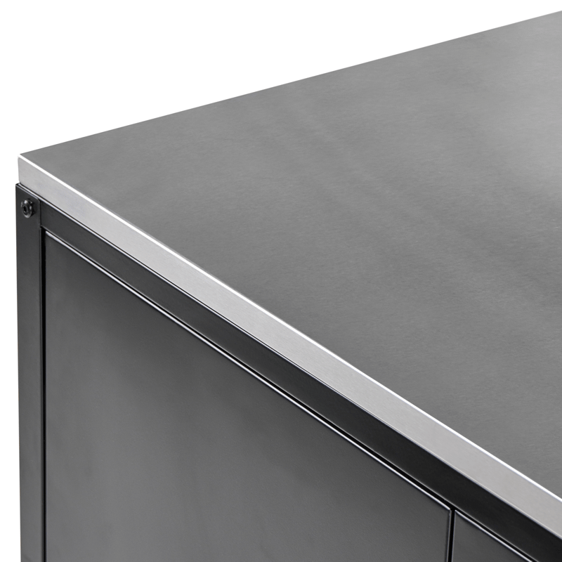 Køkkenskab til udendørs brug Maenza Stål - Sort/Sølv - Have - Grill - Udekøkken - Komplette udekøkkener